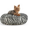 Small Round Pillow Wuf Fuf Twill (Houndstooth)